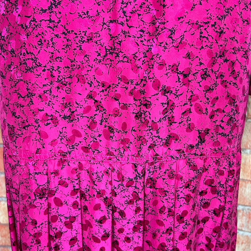 Julie Francis Vintage 80’s Silk Dropwaist Long Sleeve Dress - Picture 4 of 10